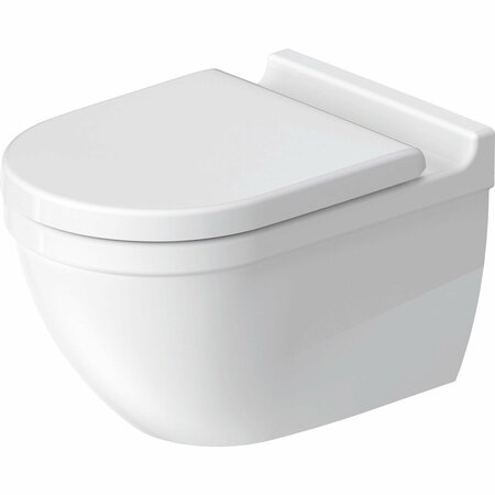 Duravit Toilet WMt, 21 1/4", Starck 3 Wht Durafix, 4.5 l gpf, Wall Mount, White Alphin 2527090092